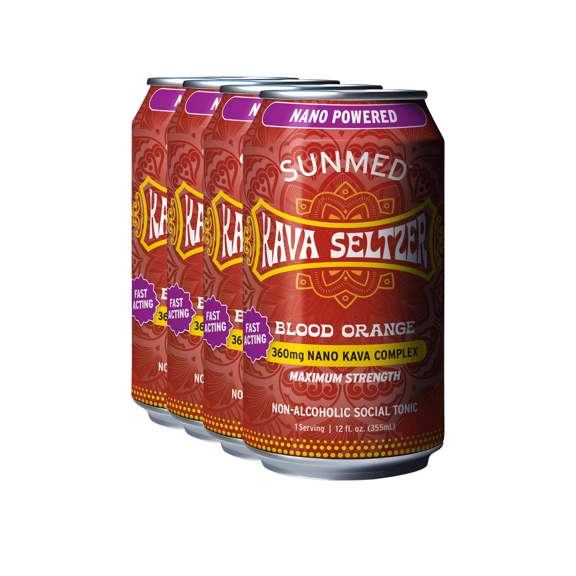 SunMed Kava Seltzer - Blood Orange 24 pack